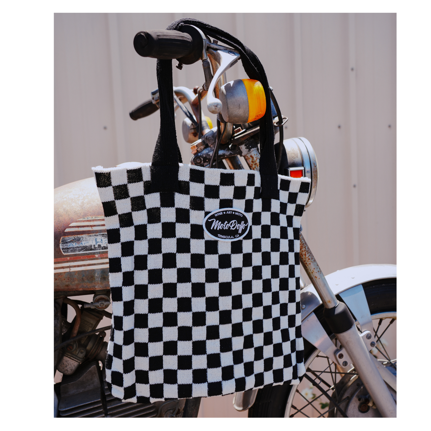 CHECKERED TOTE