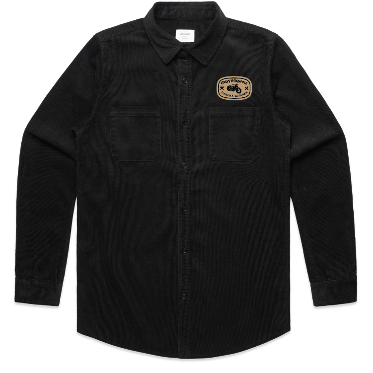 LEATHER PATCH CORDUROY JACKET