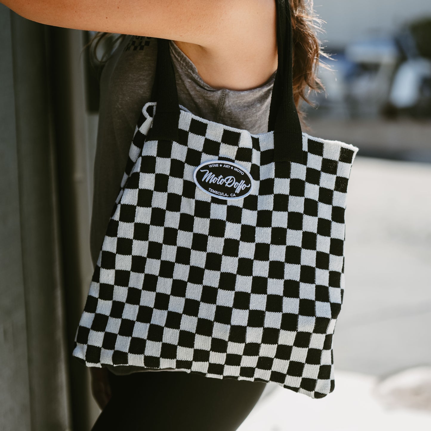 CHECKERED TOTE